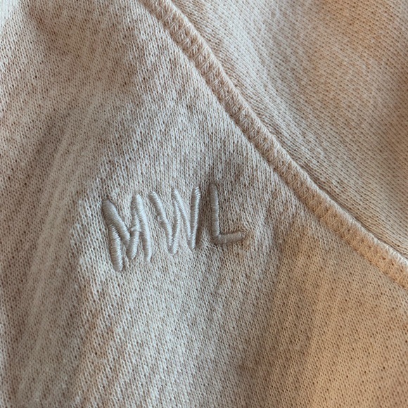 Madewell MWL Women’s Crop Sweatshirt Peach Cream Size XL Preowned - Picture 4 of 9
